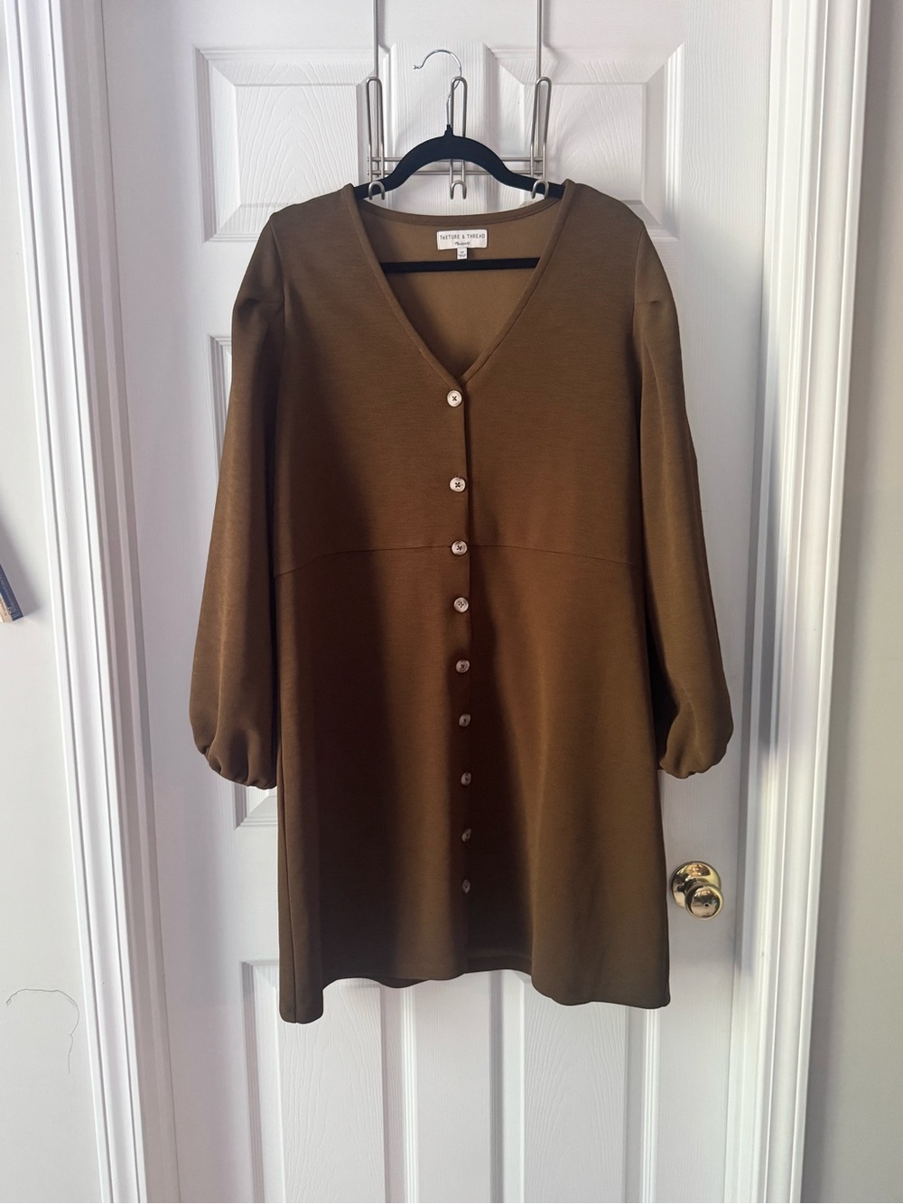 Madewell Texture & Thread Camel Brown Sweater Top